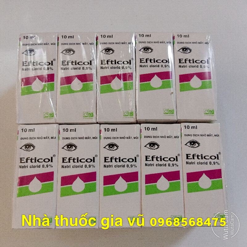 Nước Muối Sinh Lý Natri Clorid 0,9% Efticol Vệ Sinh Mắt Mũi Cho Bé Sơ Sinh