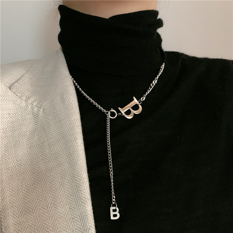Dây Chuyền Thép Titan Mặt Hình Chữ B 22XL035 Thời Trang