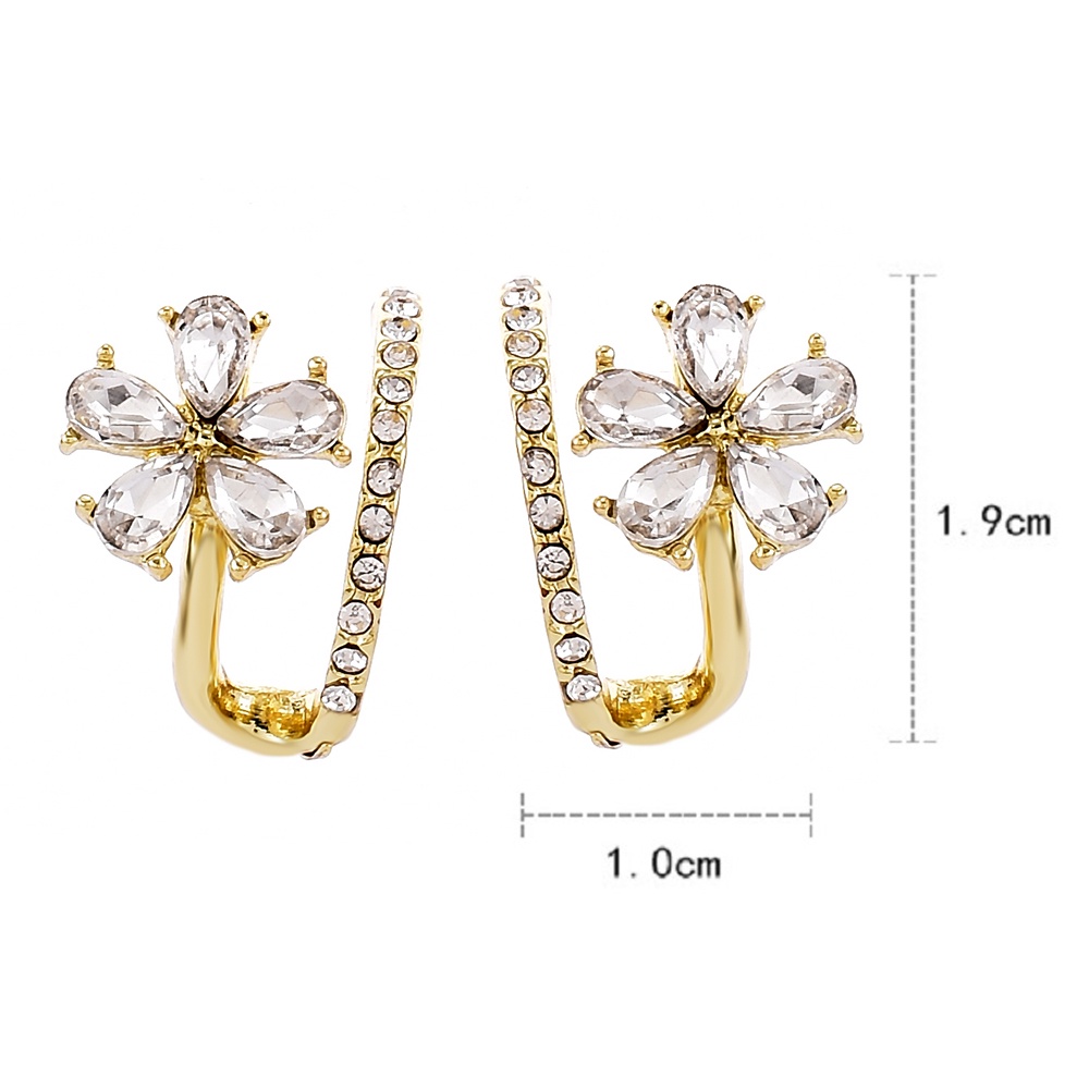 Đôi bông tai hình chữ u đính đá zircon