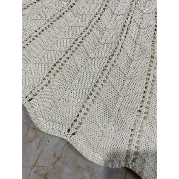 Áo Zara Auth Tuồn Chất Len Đanh Rõ Nét Sexy Xanh Size S