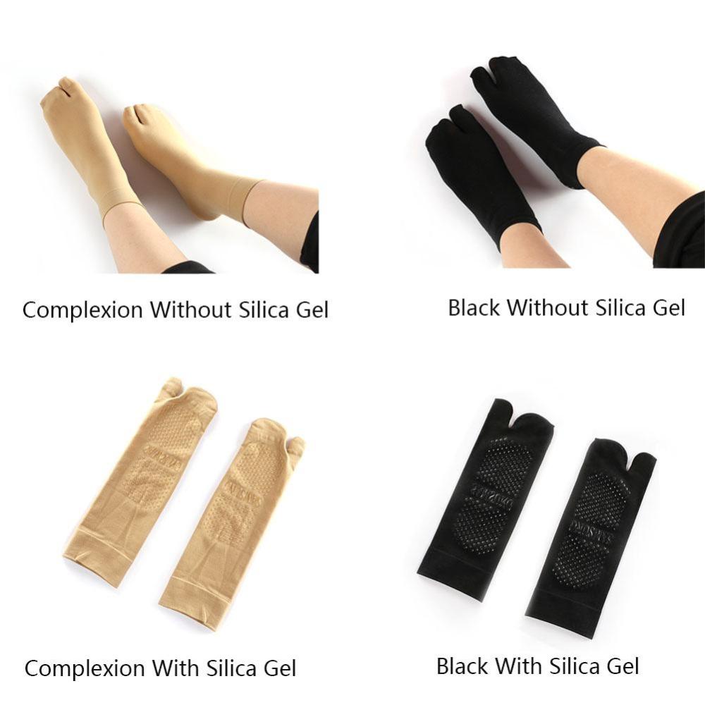 1 Đôi Tất Xỏ Ngón Chống Trượt Thiết Kế Đơn Giản Thời Trang Cho Nữ D3U8