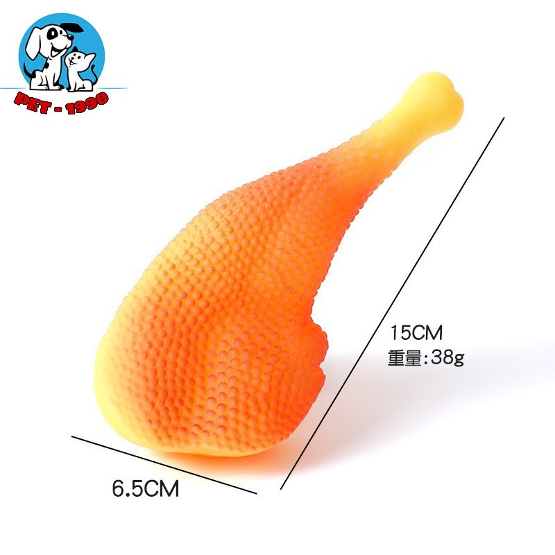 Đồ Chơi Đùi Gà Cao Su Phát Ra Tiếng Kêu Chút Chít Cho Chó Mèo