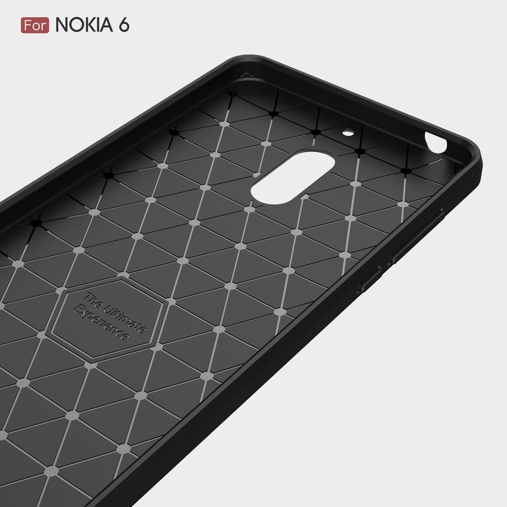 Ốp lưng TPU mềm sợi carbon cho Nokia 6 (2017)/Nokia 6 (2018)