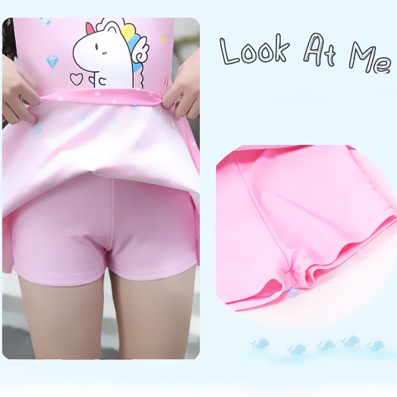 Bộ Đồ Bơi Công Chúa Màu Hồng Dễ Thương Cho Bé Gái 100-160cm L-5XL