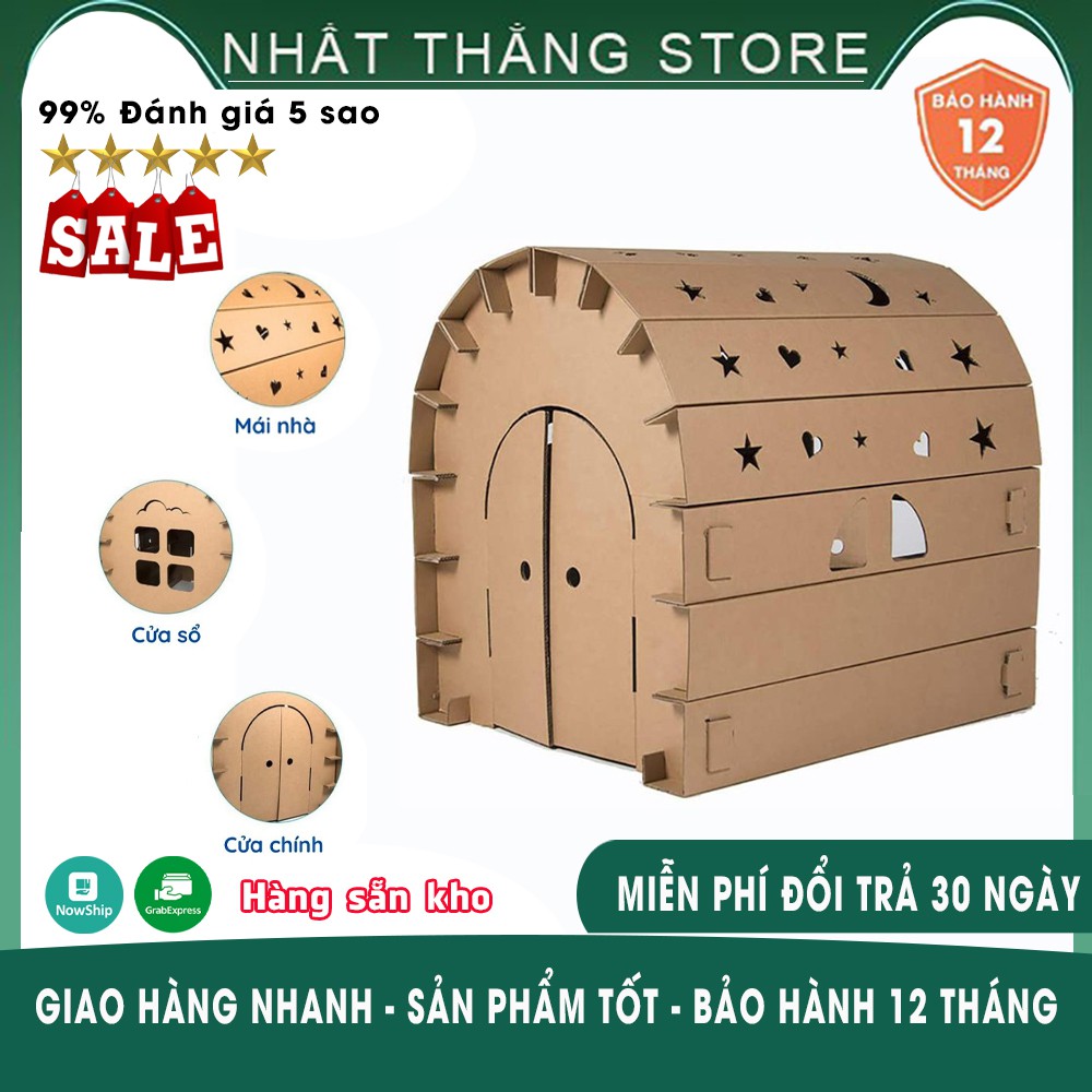 💥SIÊU HOT💥 Nhà Giấy Carton Lắp Ráp Cho Bé Vui Chơi Tại Nhà - Hỗ Trợ Phát Triển Tư Duy