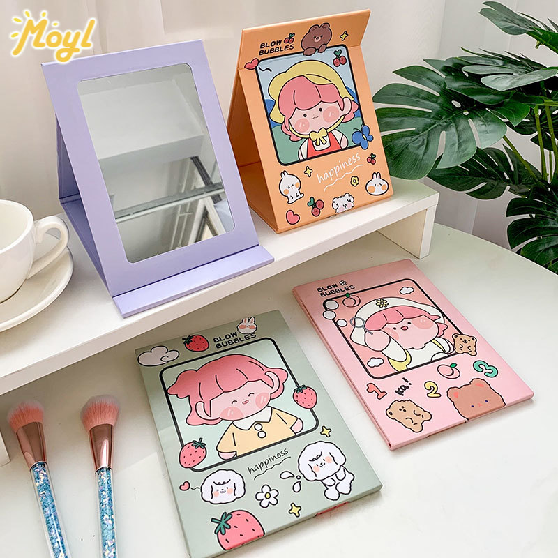 Gương trang điểm để bàn họa tiết hoạt hình xinh xắn