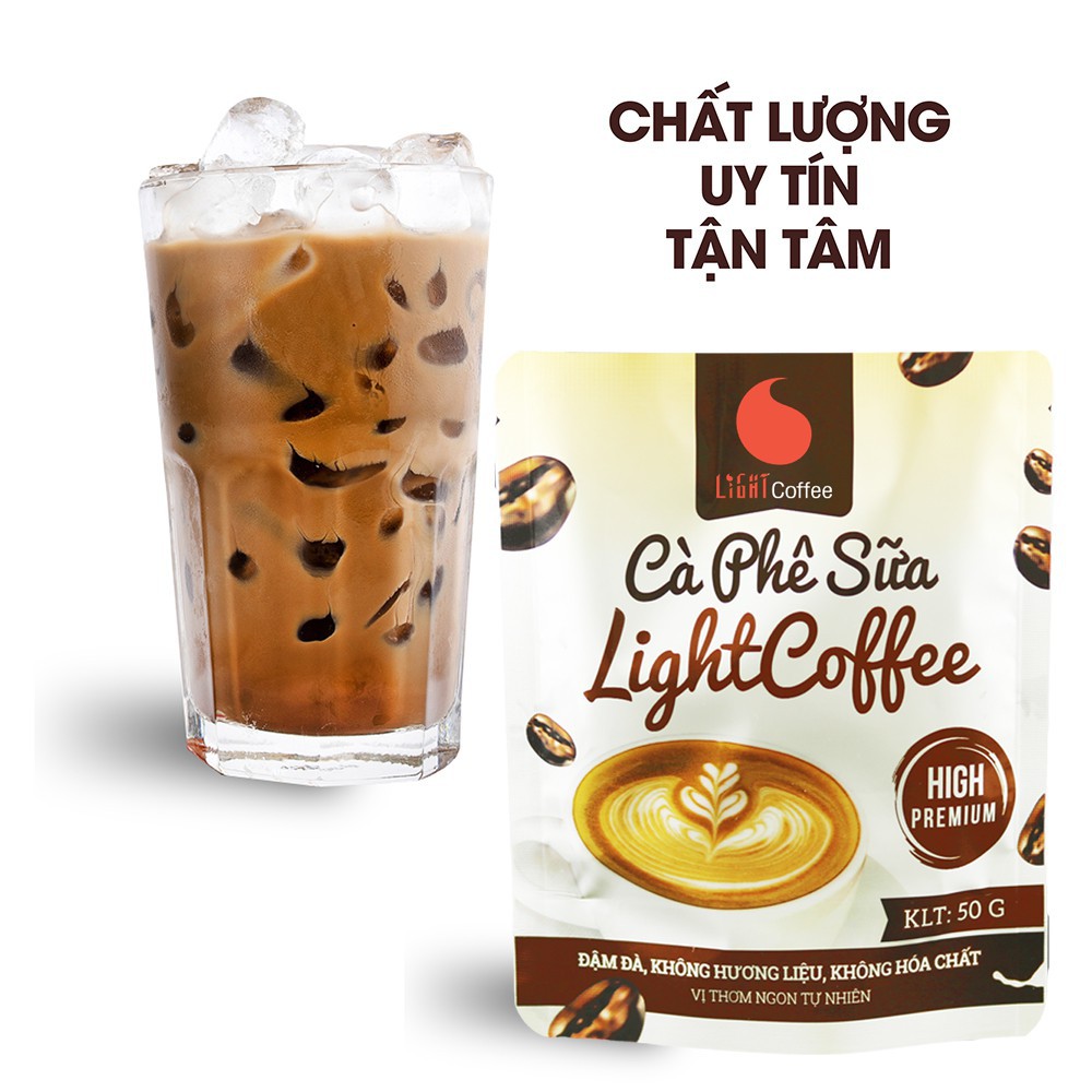 Cà phê sữa hòa tan 3in1 - Light Coffee vị đậm đà - không hương liệu 50g | BigBuy360 - bigbuy360.vn