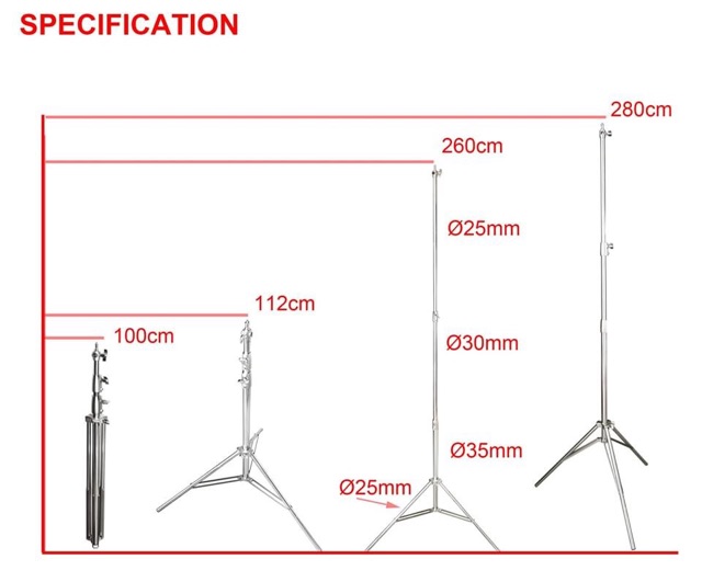 Chân đèn C-Stand Qihe J288S