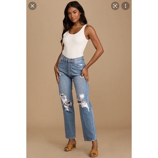 Quần jeans jbd rách đùi & gối ông suông - 3564