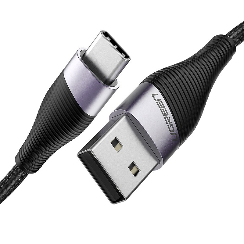Cáp sạc nhanh UGREEN USB C Type C 3A Cho Samsung Xiaomi 0.5m/1m/2m tùy chọn