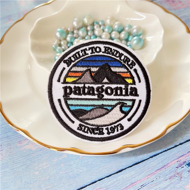 ☸ Patagonia - Miếng Vá Sắt Ngoài Trời ☸ 1 Cái Tự May Thêu Trên Sắt Trên Huy Hiệu Miếng Vá