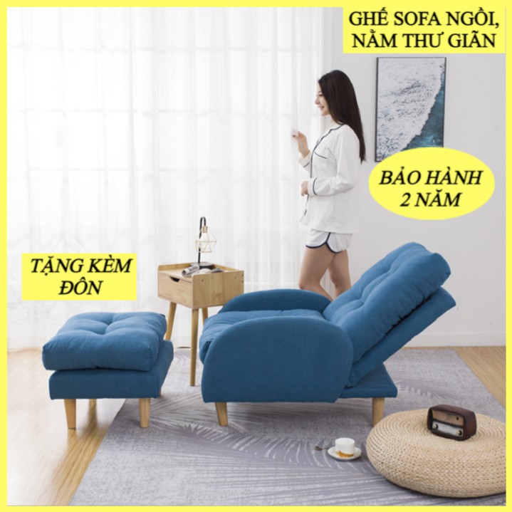 [ HÀNG MỚI ] Ghế sofa thư giãn tặng kèm đôn