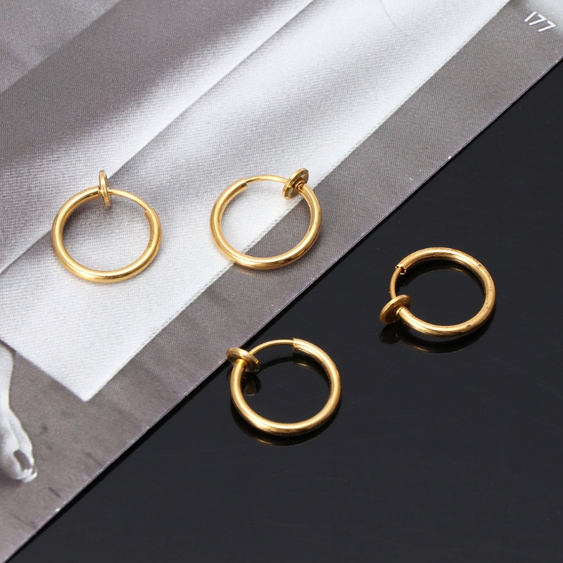 Set 4 khuyên giả dạng kẹp làm không xỏ lỗ phù hợp cho tai mũi môi cơ thể
