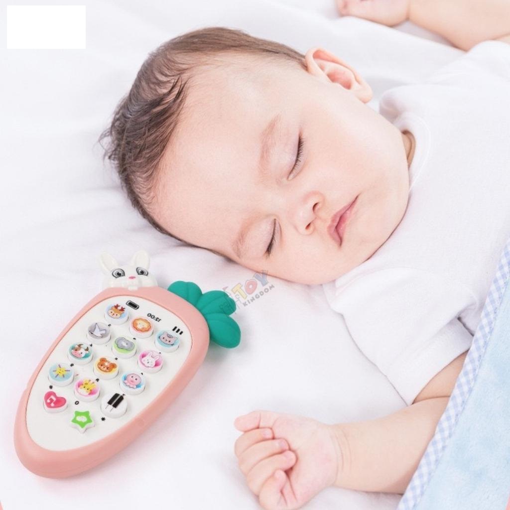 Điện Thoại Đồ Chơi Cho Bé Có Nhạc Tiếng Anh  & Đèn  Tặng Kèm Pin & Dây đeo