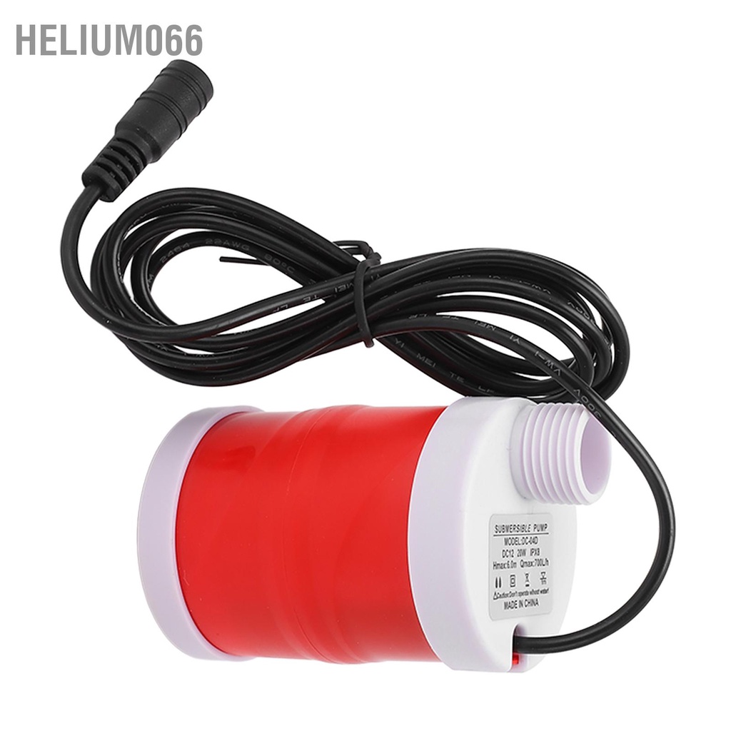 Máy bơm chìm 6m Thang máy xả DC Động cơ không chổi than 12V 20W 700L / h Tiếng ồn thấp cho gia đình Helium066