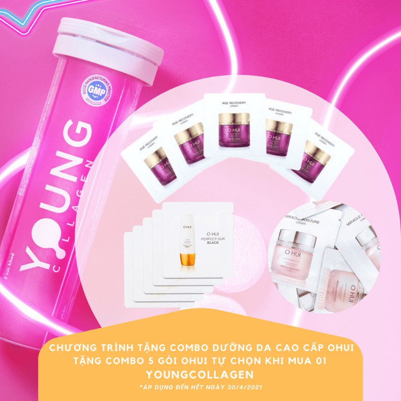 [TẶNG KEM DƯỠNG DA OHUI] YOUNG COLLAGEN VIÊN SỦI TĂNG SINH COLLAGEN UỐNG ĐẸP DA - LIỆU TRÌNH 10 NGÀY + 20 NGÀY + 30 NGÀY