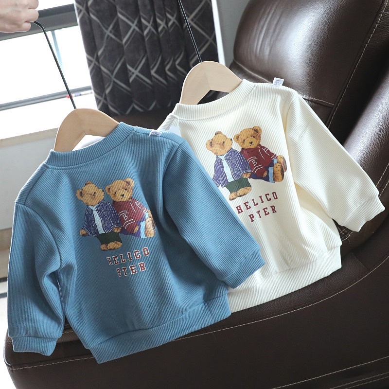 Áo khoác cardigan nhung thu đông cho bé
