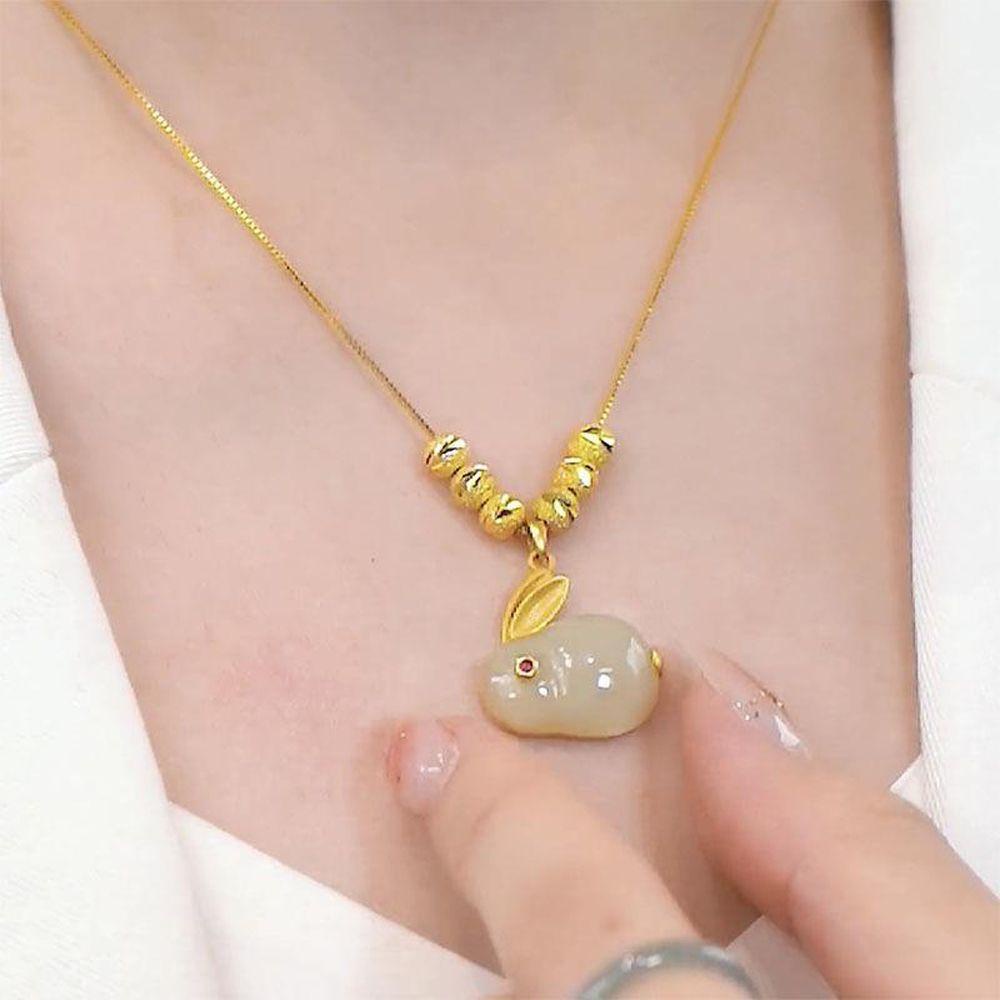 DARON Vòng cổ Mạ Bạc Mặt Trăng Khuyết Thời Trang Cho Nữ