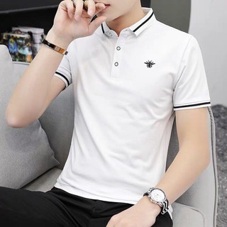 [Nhập TRUO30T4 giảm ngay 10K] Áo Thun Nam Polo Cổ Bẻ Trắng Soái Ca Thêu Logo Hàng Đẹp Cao Cấp SN-T006