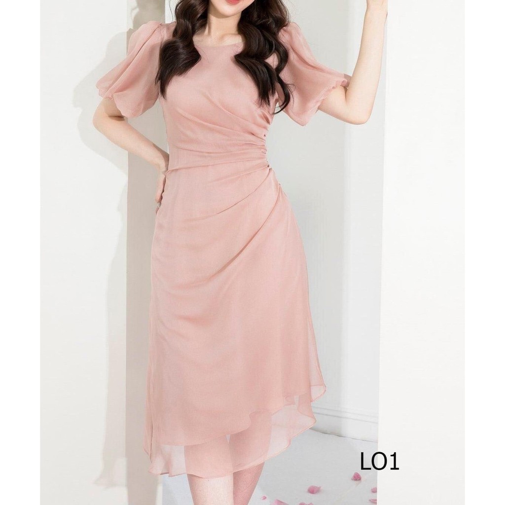 Đầm dự tiệc xếp eo cổ tròn dịu dàng - Yena [BAO ĐẸP, BAO XINH] | BigBuy360 - bigbuy360.vn