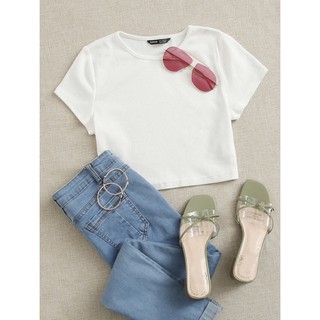 Áo crop top + Áo trễ vai