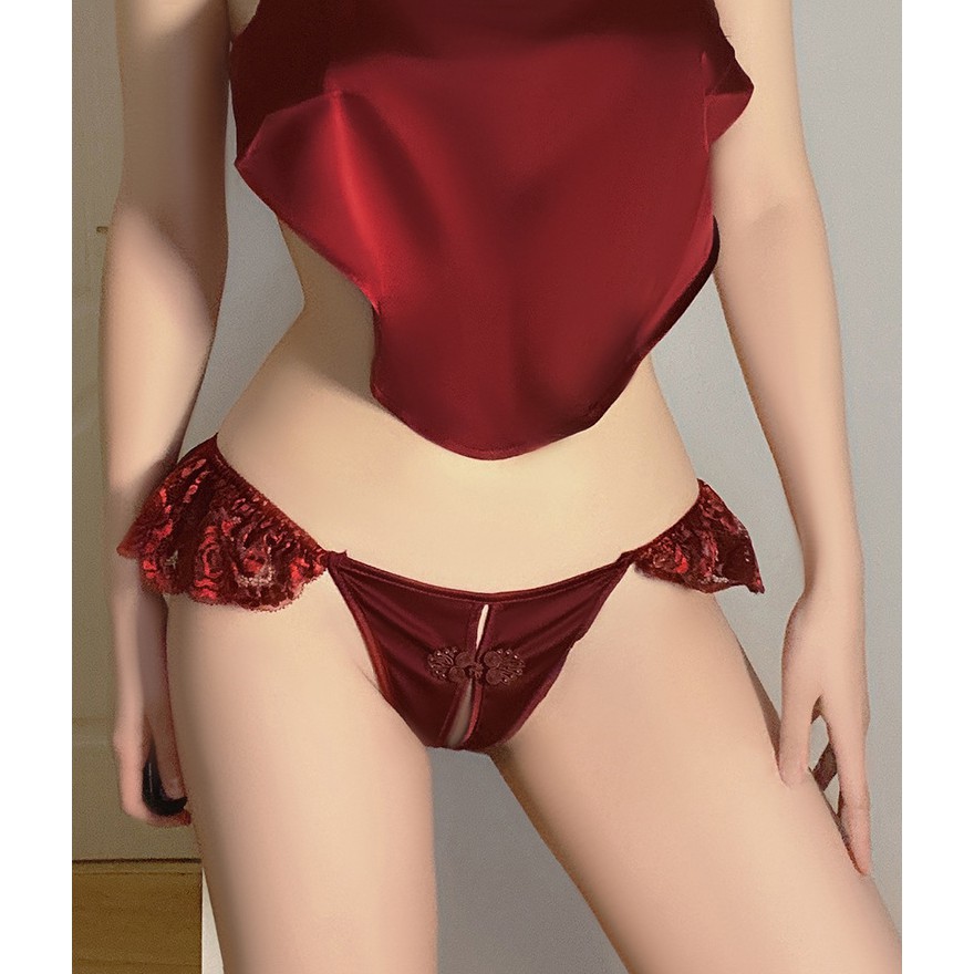 Set yếm ngủ sexy kèm chip đũng mở gợi cảm đồ ngủ cosplay sexy | BigBuy360 - bigbuy360.vn