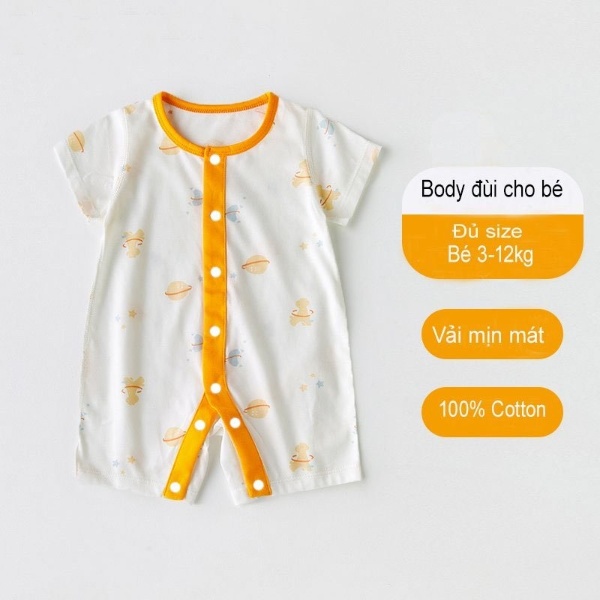 [VẢI SỢI TRE] Body cho Bé Trai Bé Gái, Body đùi mẫu Quần áo sơ sinh cho trẻ từ 3-12kg
