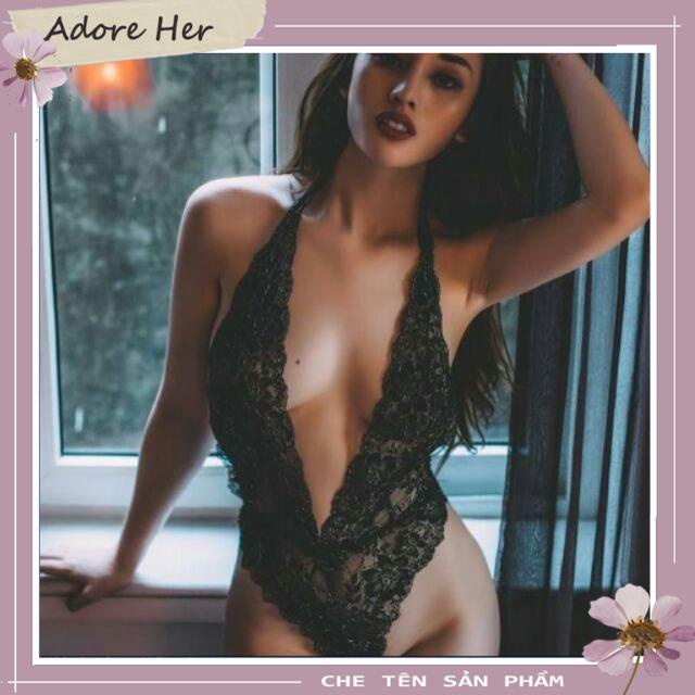 Bộ ngủ bodysuit ren hoa hở lưng gợi cảm - BDS700  - ADORE HER | BigBuy360 - bigbuy360.vn