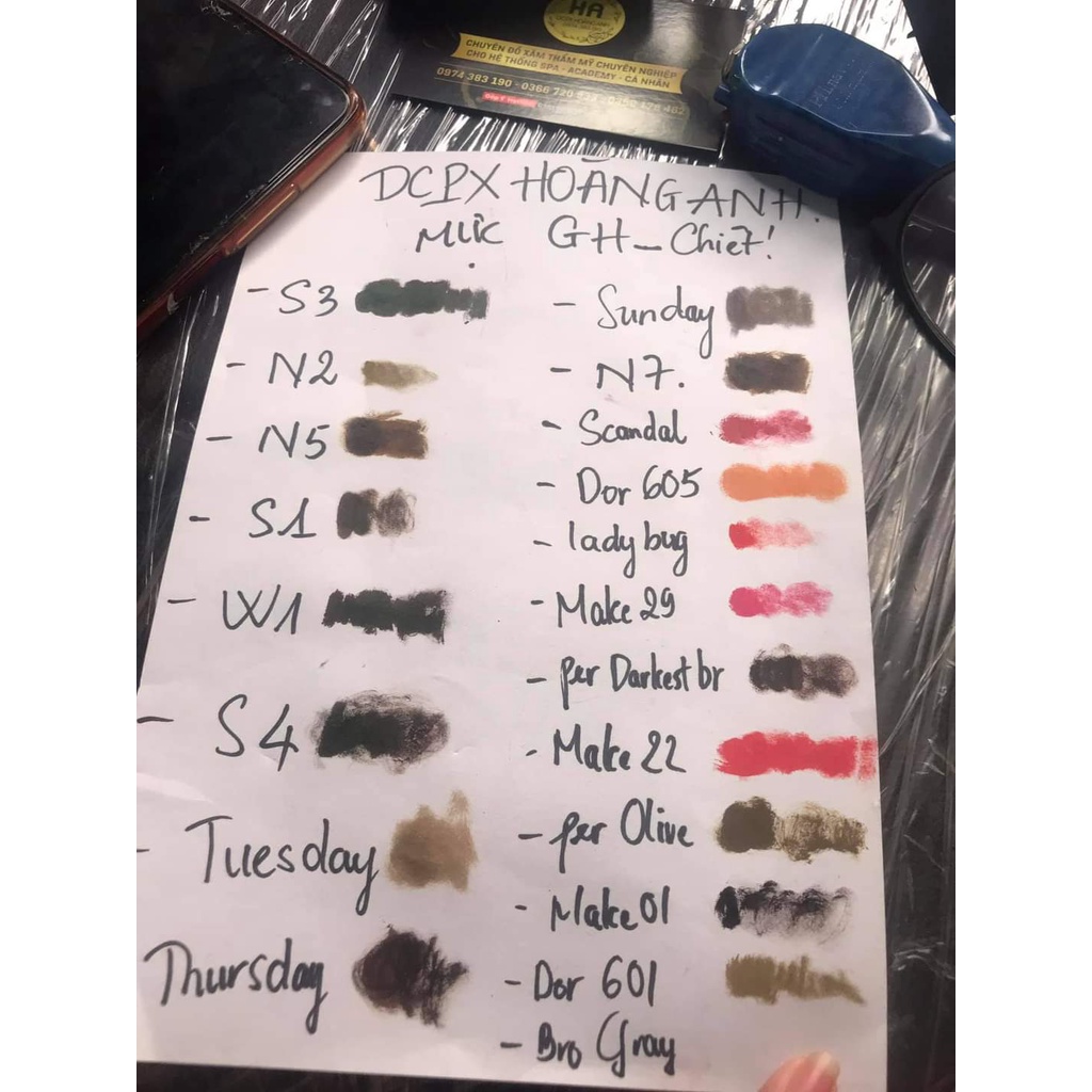 Mực Phun Xăm Kéo Sợi GH, Chai GH