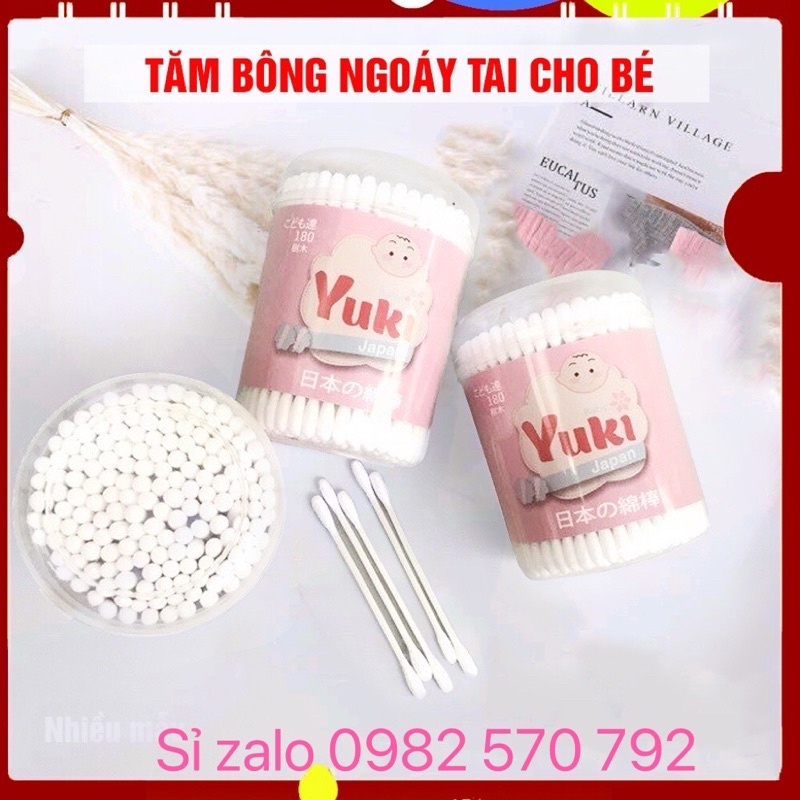 Hộp 180 tăm bông ngoáy tai Yuki