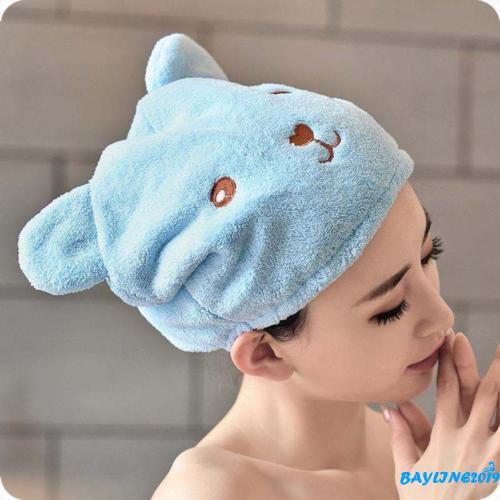Mũ trùm tóc nhanh khô bằng nhung hình chữ U tiện dụng 2 màu