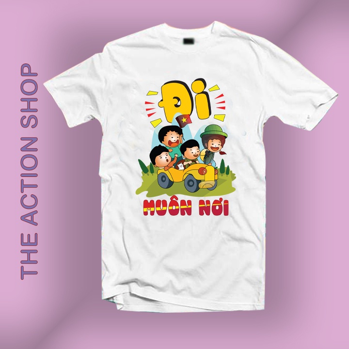 Áo thun team building đi biển áo thun đồng phục đi biển,thun cotton 4 chiều mềm mịn có 4XL và 5XL ACS41-ACS44 Bin Action