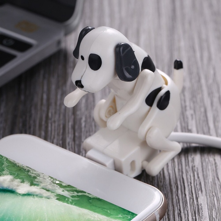 Dây Cáp IP/Micro/Type-C USB Sạc ĐT Hình Chú Chó Đạp Xe Dễ Thương