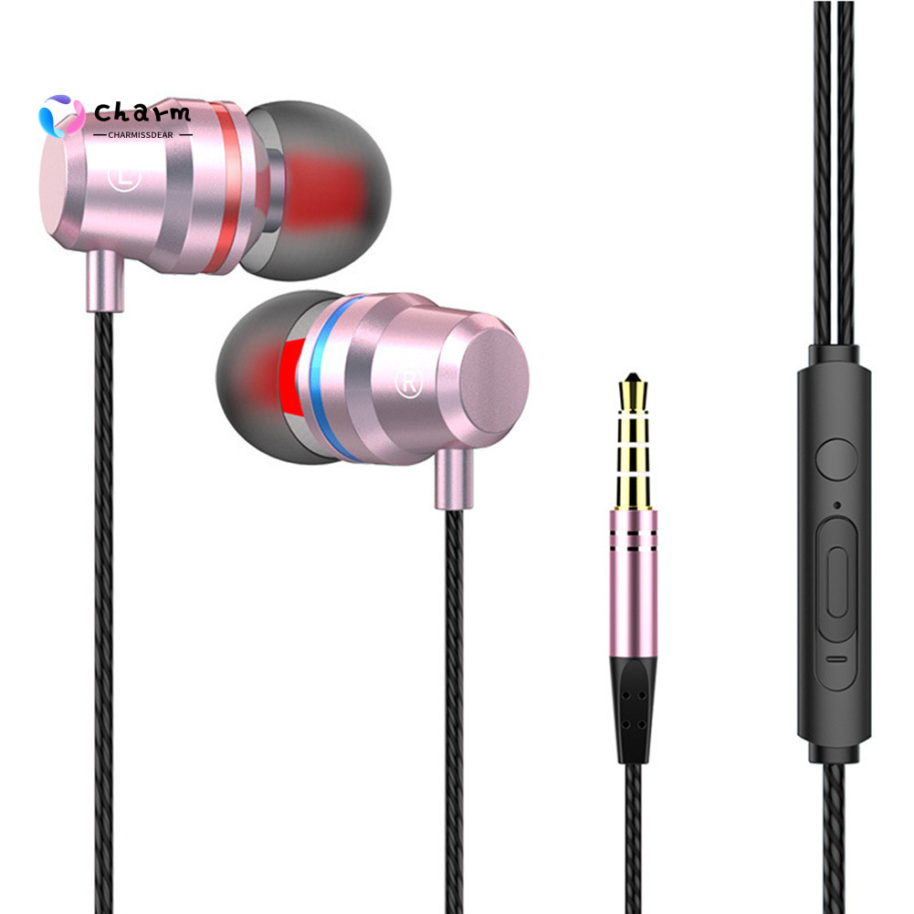 [CM] Availble 3.5mm Wired In-Ear Earphone Heavy Bass Stereo Volume Control Headphone with Mic