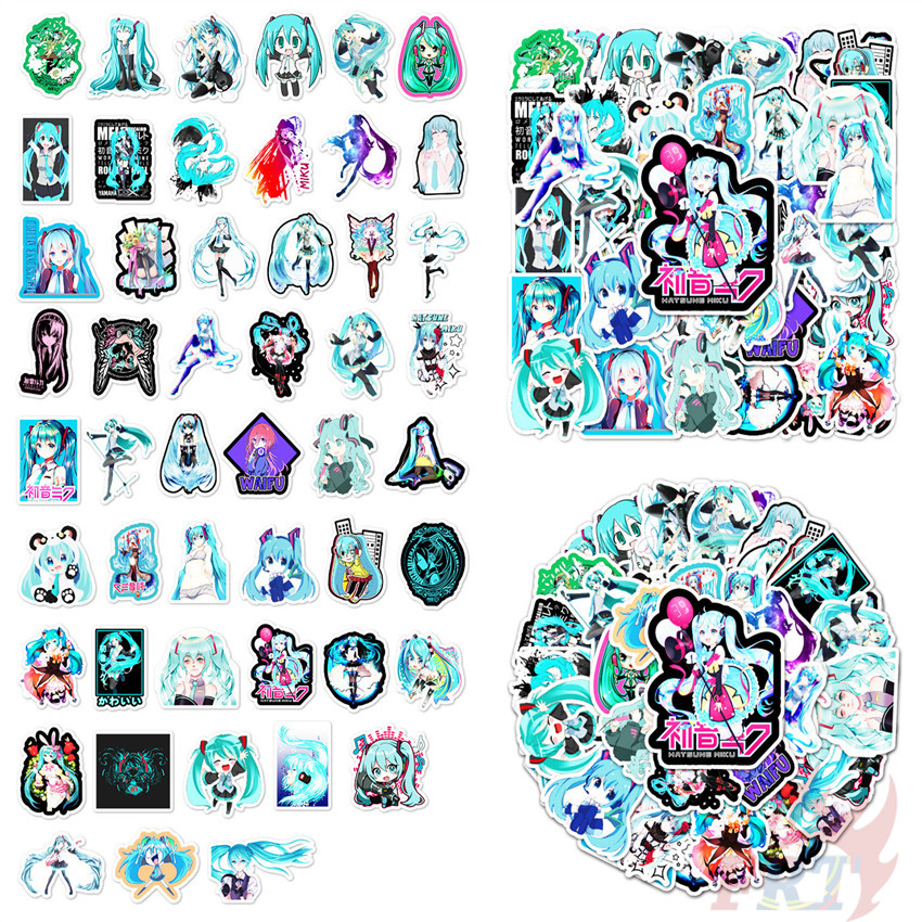 Bộ 50 Sticker Dán Hình Hatsune Miku Series 03