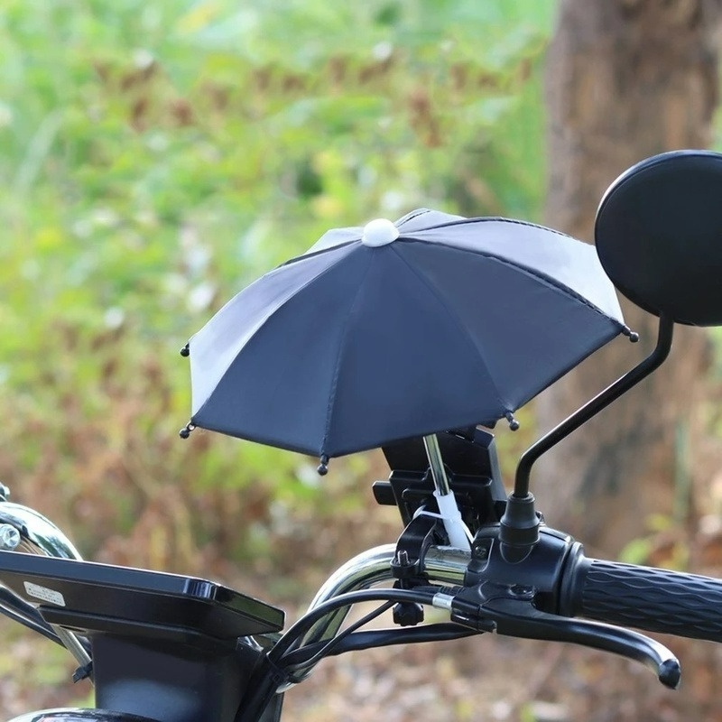 Dù Mini Chống Nắng/ Chống Nước Bằng Hợp Kim Gắn Xe Máy/ Xe Đạp Điện Thoại