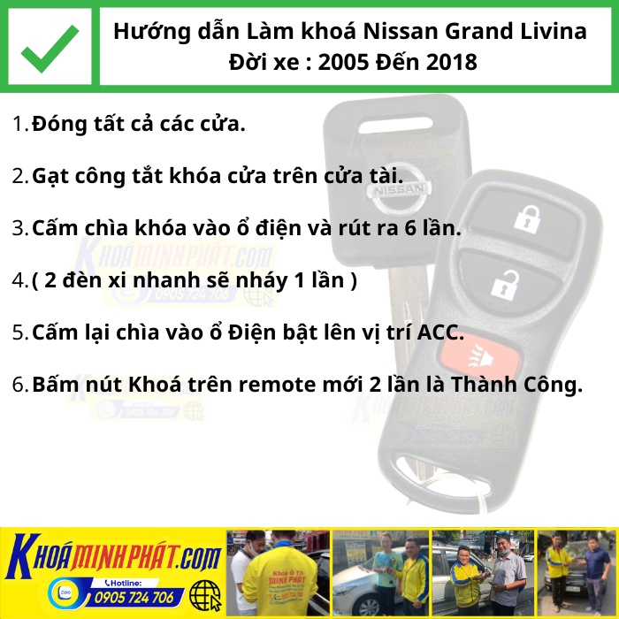 Chìa khoá remote Nissan Grand Livina