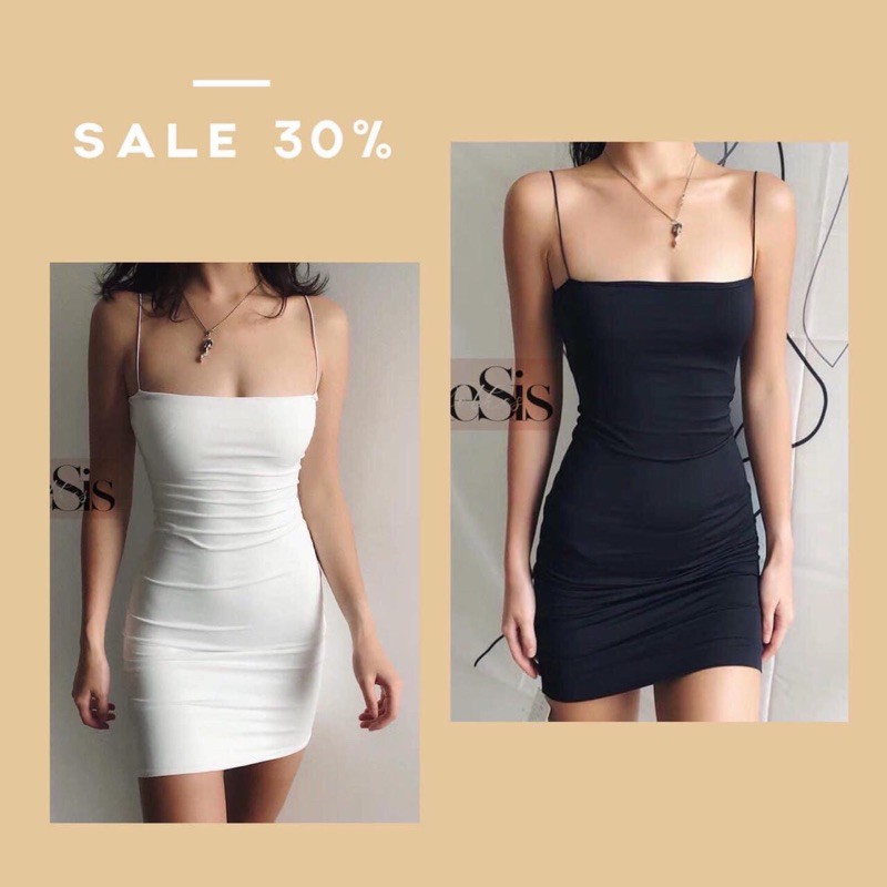 Đầm Body 2 Dây Bún Chất Thun Bozip ✨