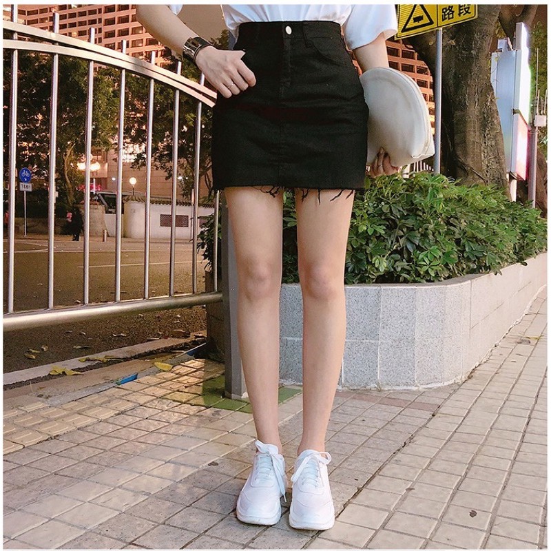 Chân Váy Kaki Tua Rua Trơn Basic V1