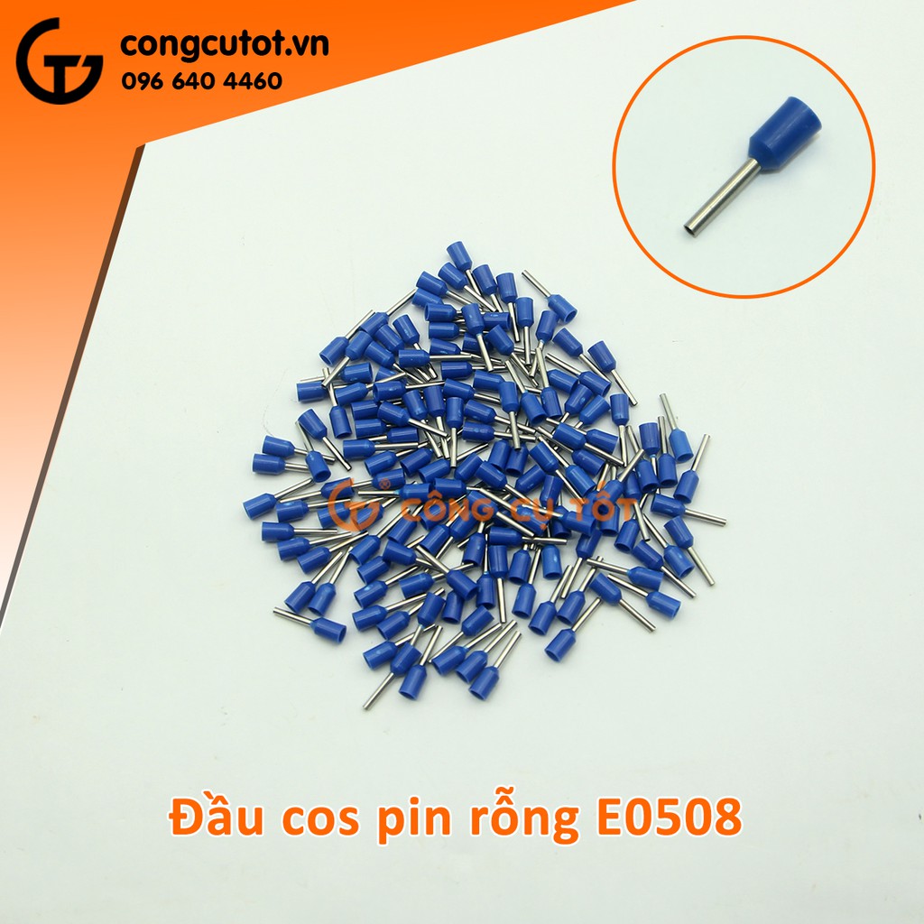 Đầu cos pin rỗng túi 100c bọc nhựa