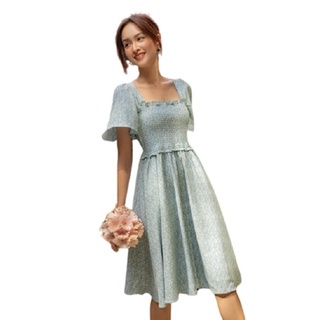 Olv - đầm sky blue flowers dress
