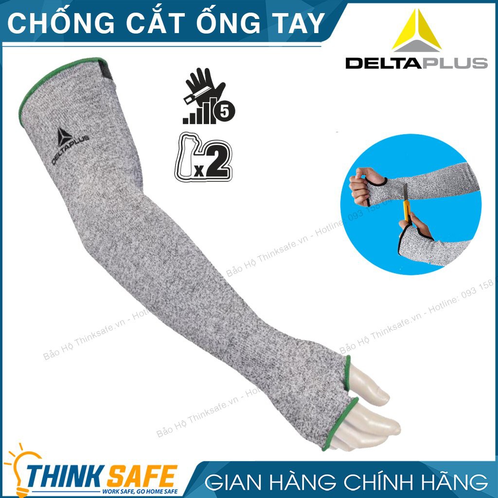 Ống tay chống cắt, chống nắng Deltaplus Thinksafe, Găng tay chống cắt khỏi những vật sắc nhọn như tôn kính - Econocut5M