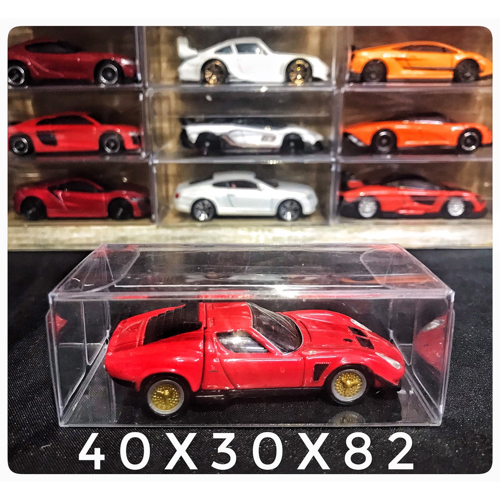 Hộp PVC trưng bày bảo vệ xe mô hình Tomica , Hotwheels 1/64