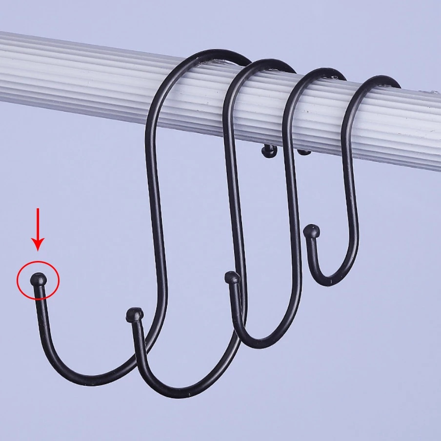 Móc treo hình chữ S màu đen sáng tạo cho chậu rửa/ nhà tắm/ tủ quần áo/ nhà bếp