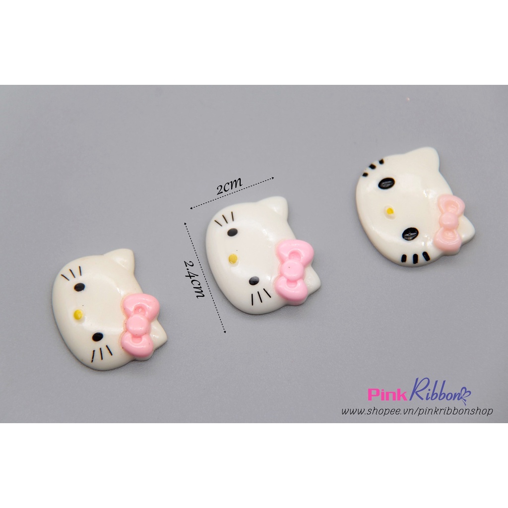 Charm hình nhựa mèo Hello Kitty các cỡ