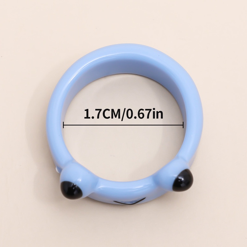 Nhẫn Đeo Tay Nhựa Acrylic Hình Ếch/Gà Nhiều Màu Dễ Thương Đơn Giản Thời Trang Cho Nữ Và Bạn Bè