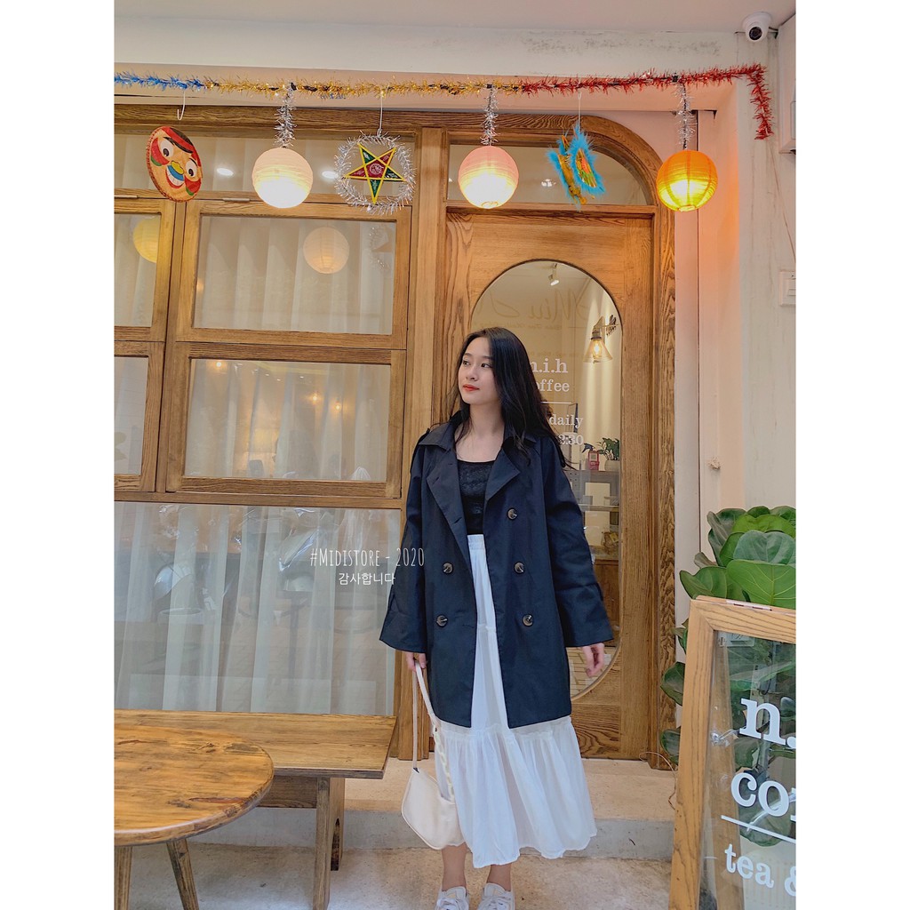 Áo Trend coat 8 cúc (596) (Ảnh/Video tự chụp)