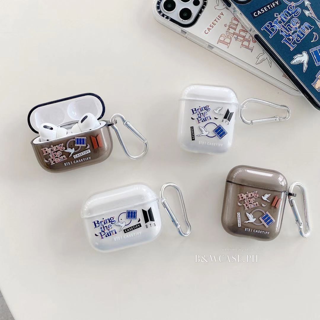 Vỏ Bảo Vệ Hộp Sạc Tai Nghe Airpods 1 / 2 Hình Bts Xinh Xắn