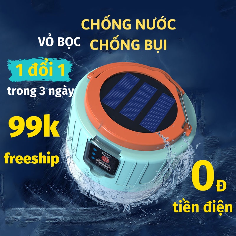 Đèn Năng Lượng Mặt Trời, Đèn Led Năng Lượng Mặt Trời Tích Điện Tích Hợp Cổng Sạc Thông Minh LEON OFFICIAL