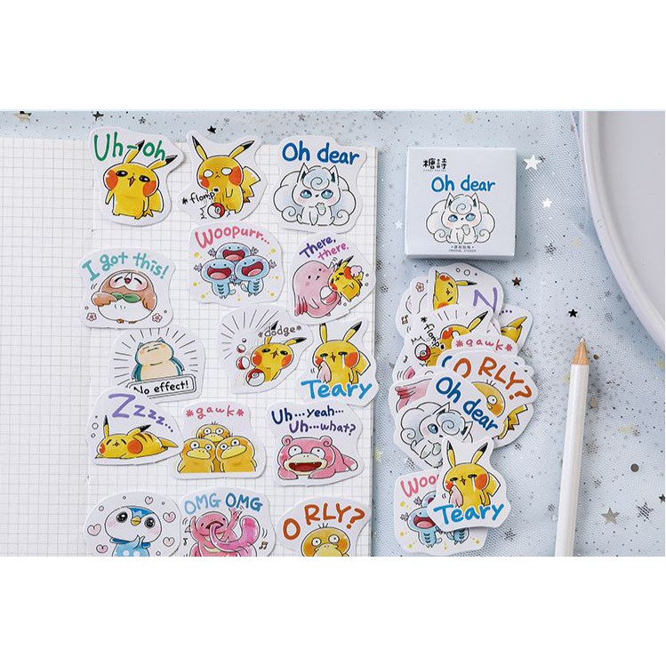 Bộ 45 Sticker Ngộ Nghĩnh dán trang trí E40